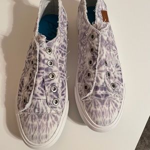 BLOWFISH: purple tie dye shoes